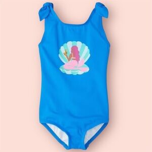 Hanna Andersson Blue Mermaid & Seashell One Piece Swimsuit. Size 10